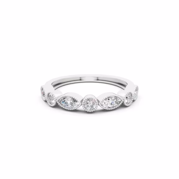 Marquise Round Wedding Ring
