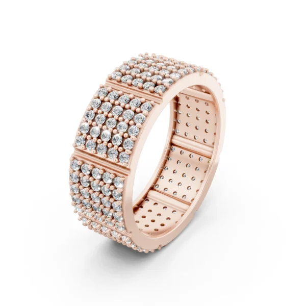 Mens Pave Wedding Band