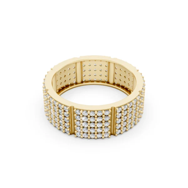 Mens Pave Wedding Band