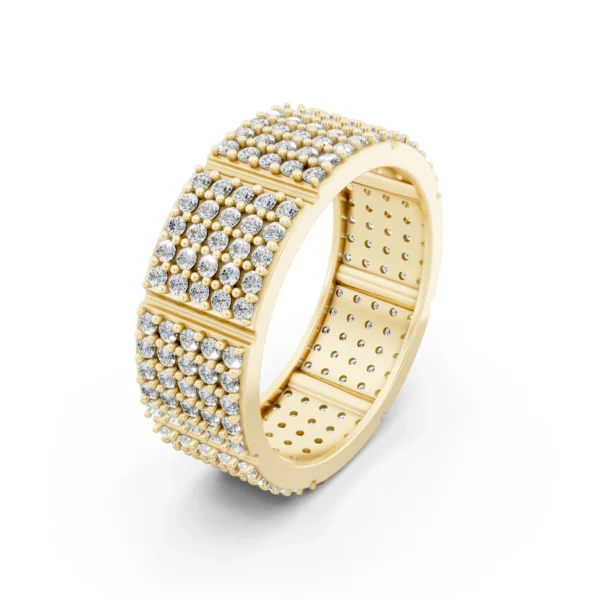 Mens Pave Wedding Band