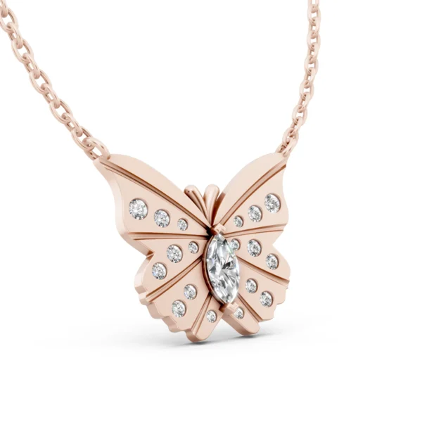 Diamond Butterfly Necklace