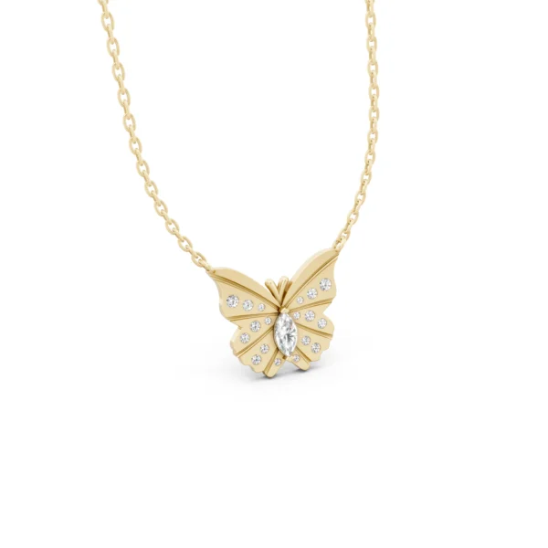 Diamond Butterfly Necklace