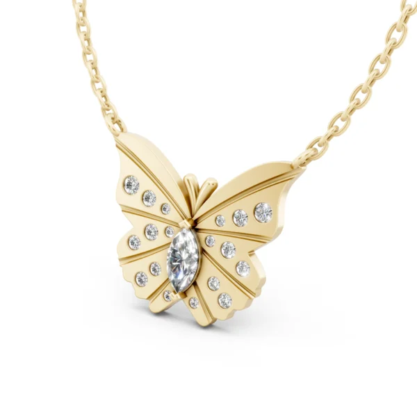 Diamond Butterfly Necklace