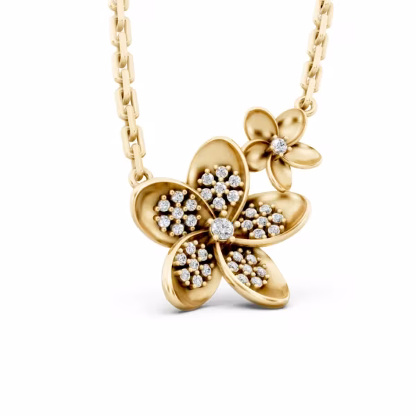 Diamond Flower Necklace