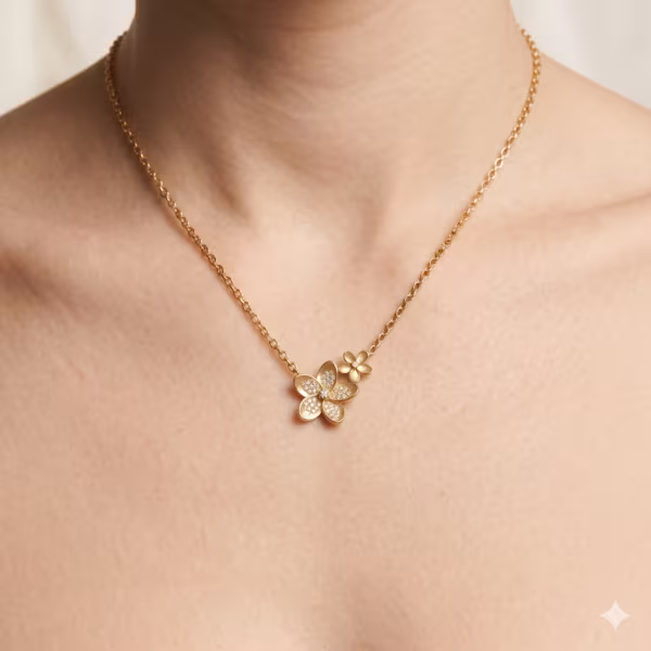 Diamond Flower Necklace
