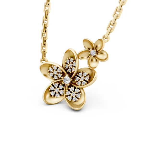 Diamond Flower Necklace