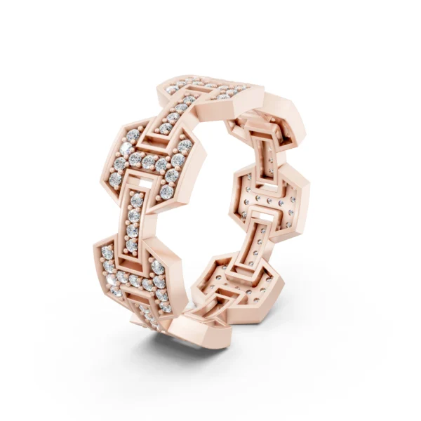 Diamond Pavé Link Ring