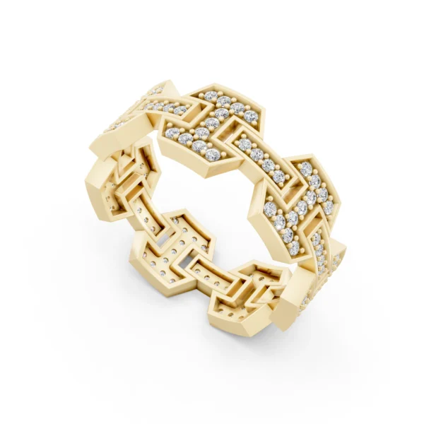 Diamond Pavé Link Ring
