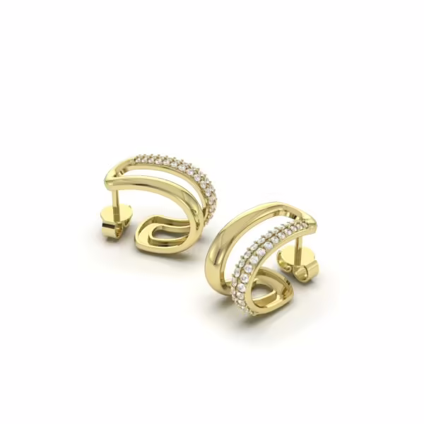 Sparkling Gold Huggies