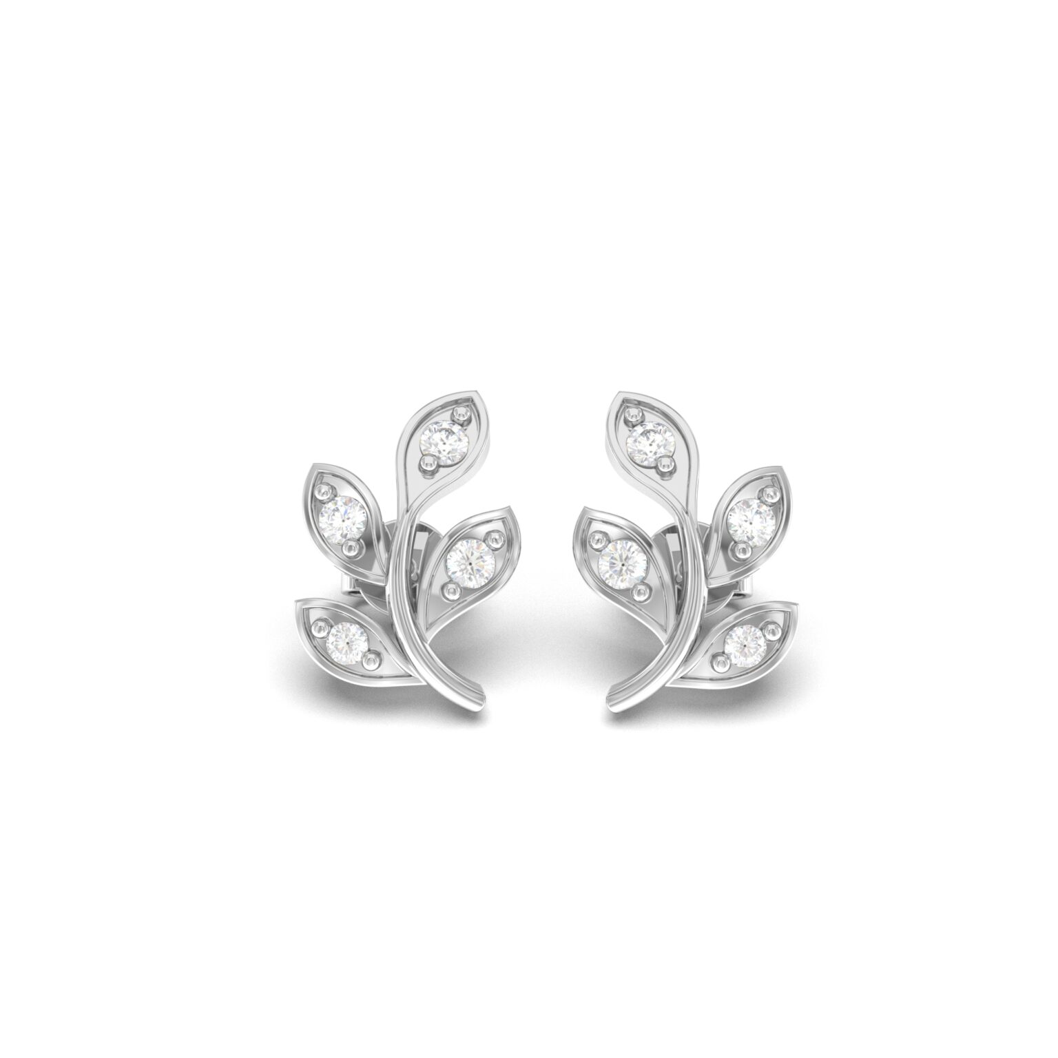 Diamond Leaf Stud