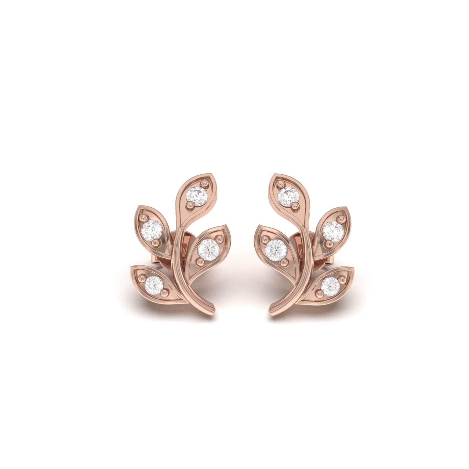 Diamond Leaf Stud