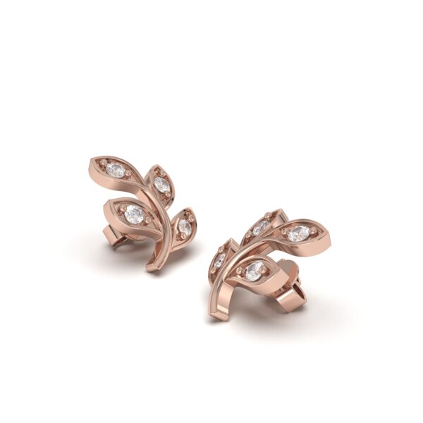 Diamond Leaf Stud