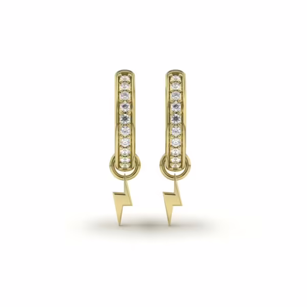 Lightning Hoop Earrings