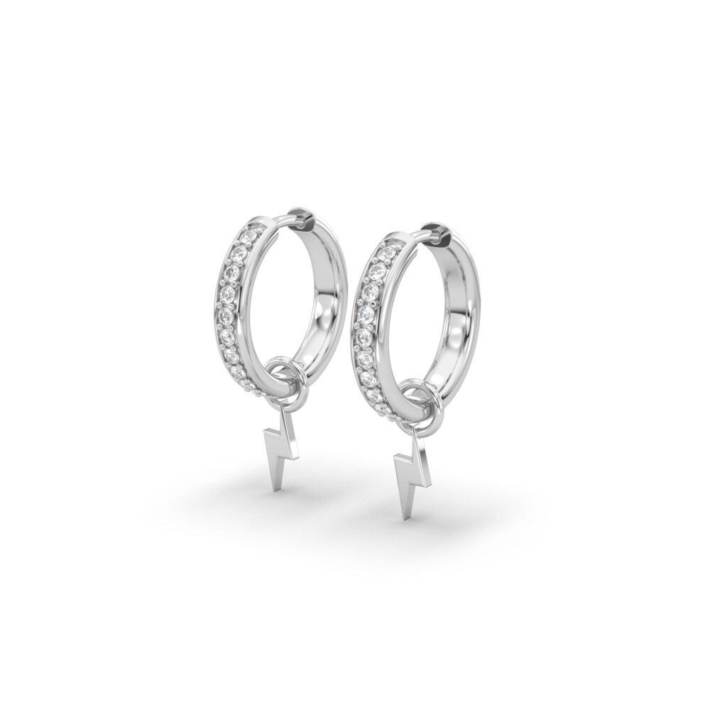 Lightning Hoop Earrings