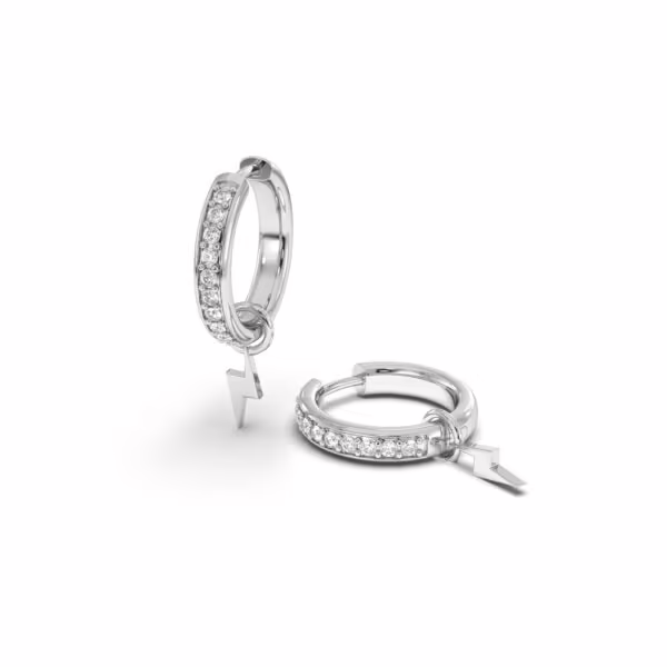 Lightning Hoop Earrings