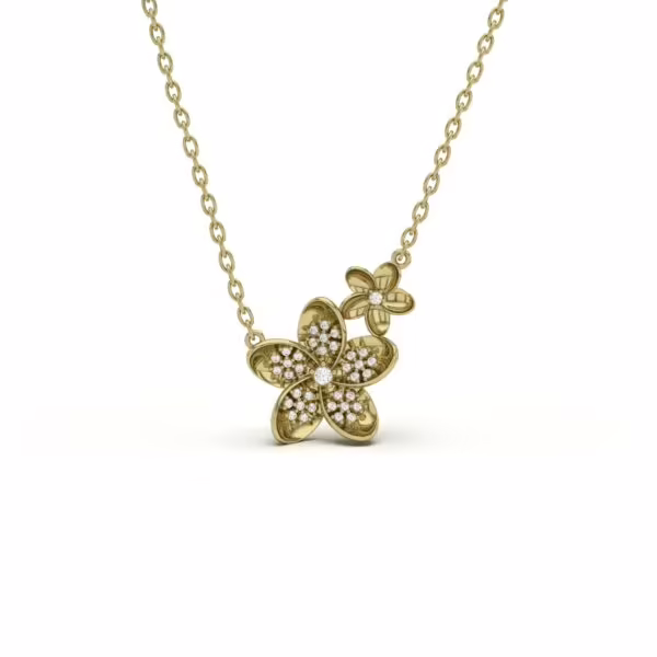 Diamond Flower Pendant