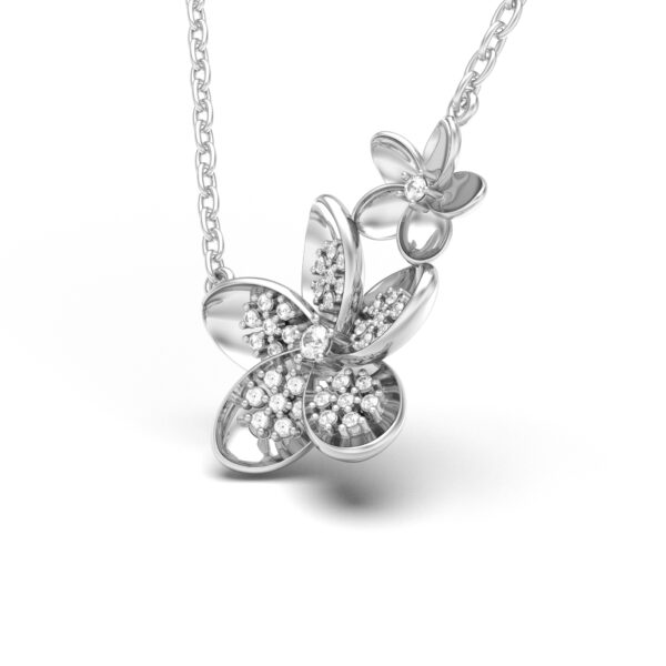 Diamond Flower Pendant
