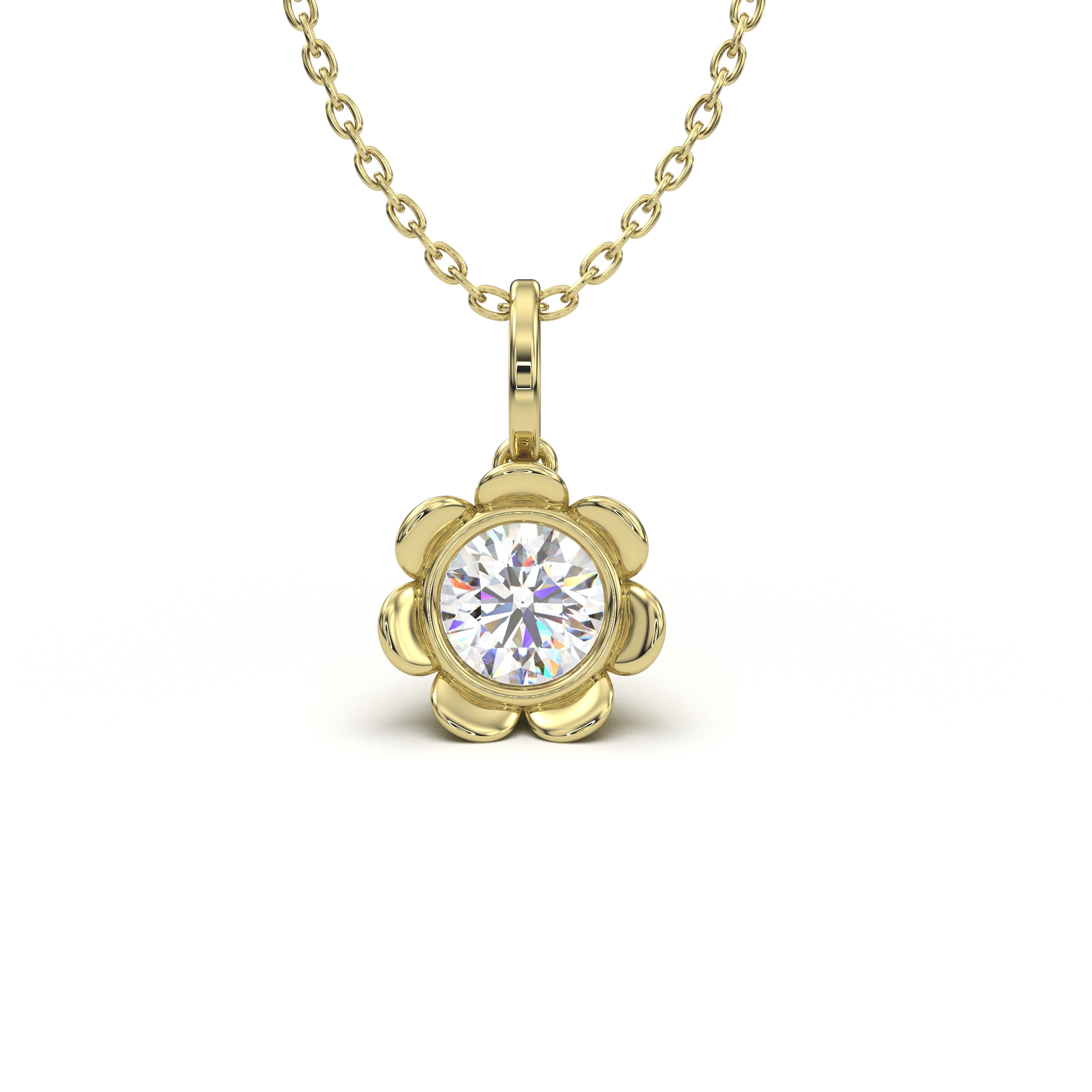 Flower Solitaire Charm