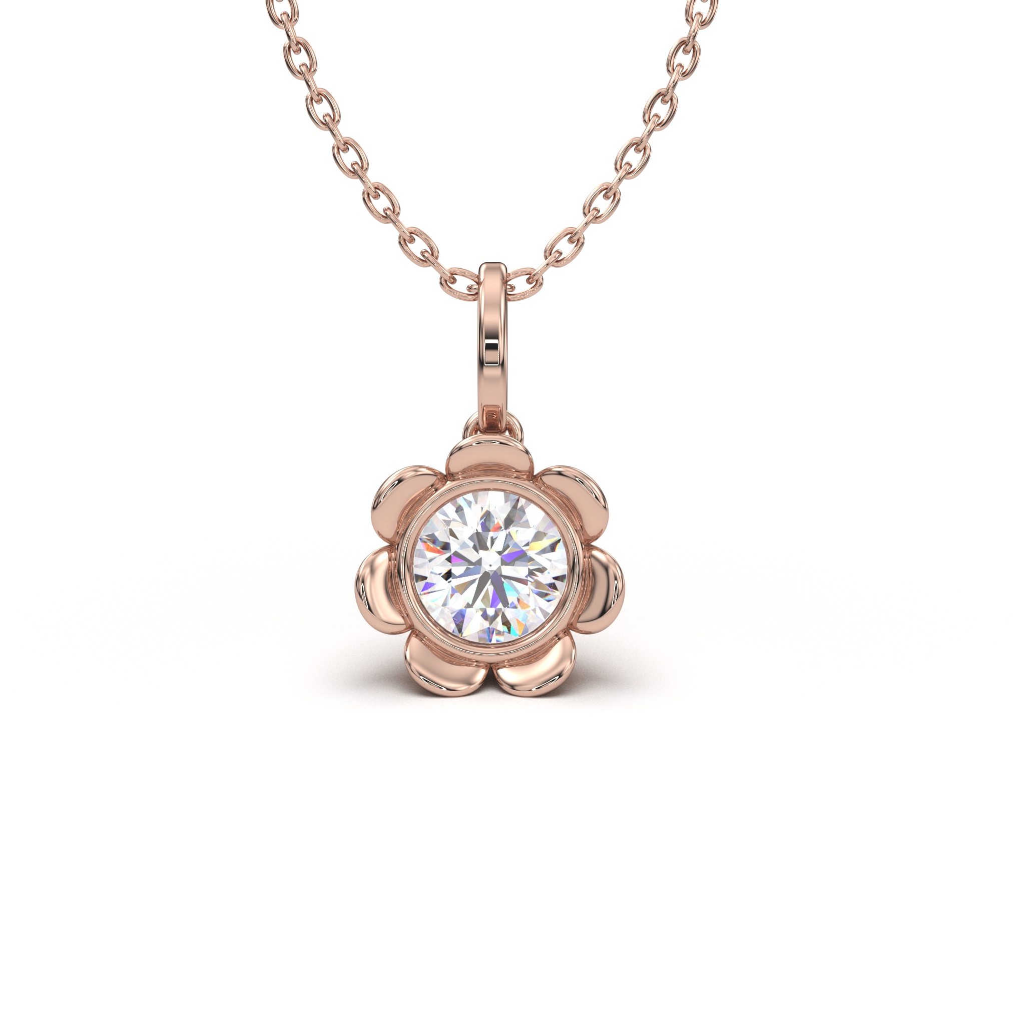 Flower Solitaire Charm
