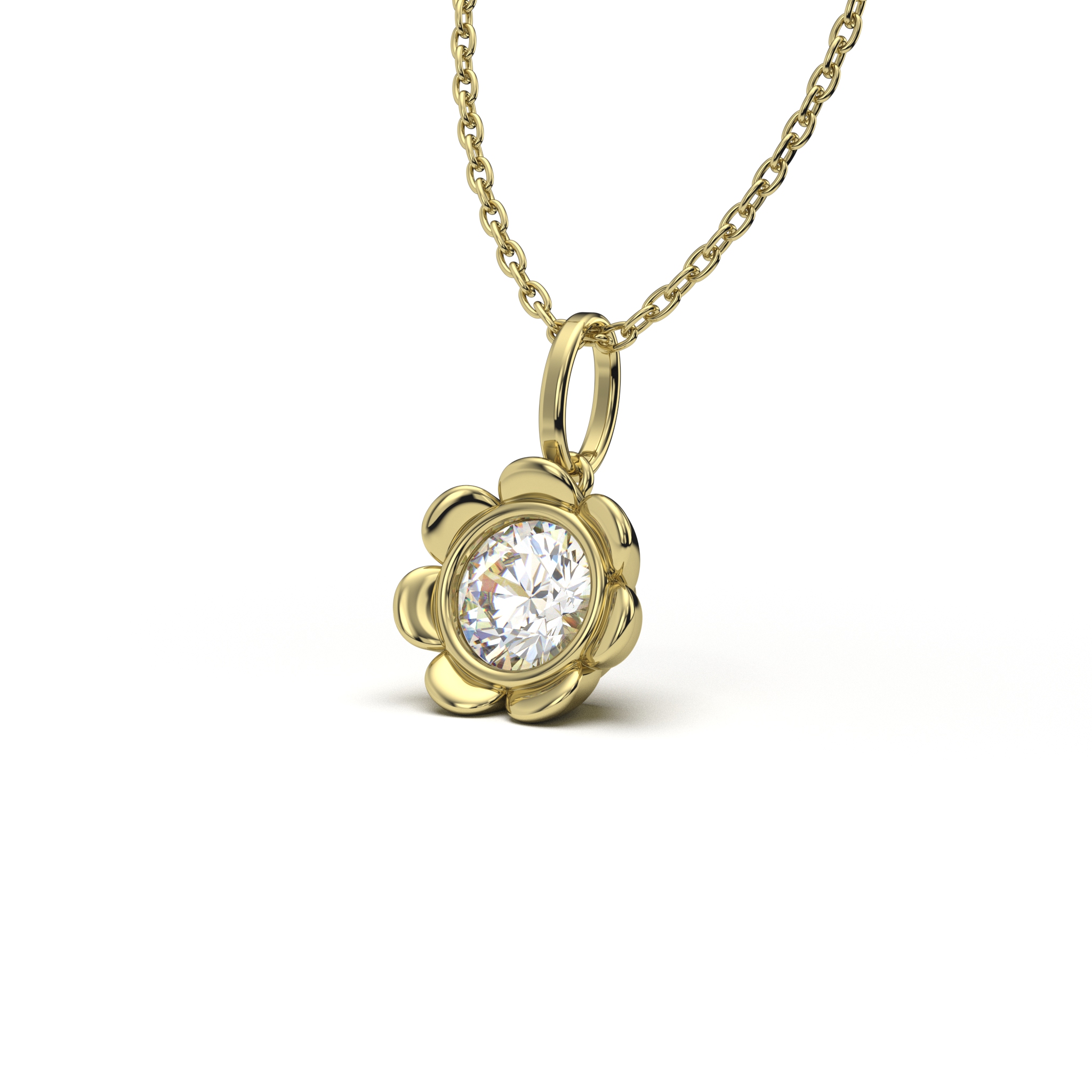 Flower Solitaire Charm