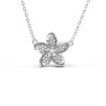 Diamond Plumeria Pendant