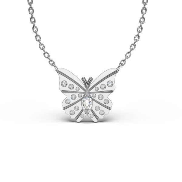 Diamond Butterfly Pendant
