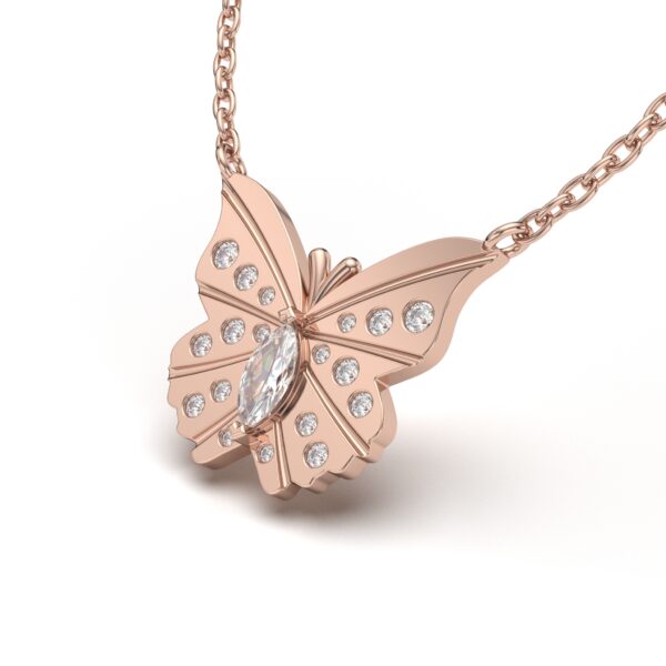 Diamond Butterfly Pendant