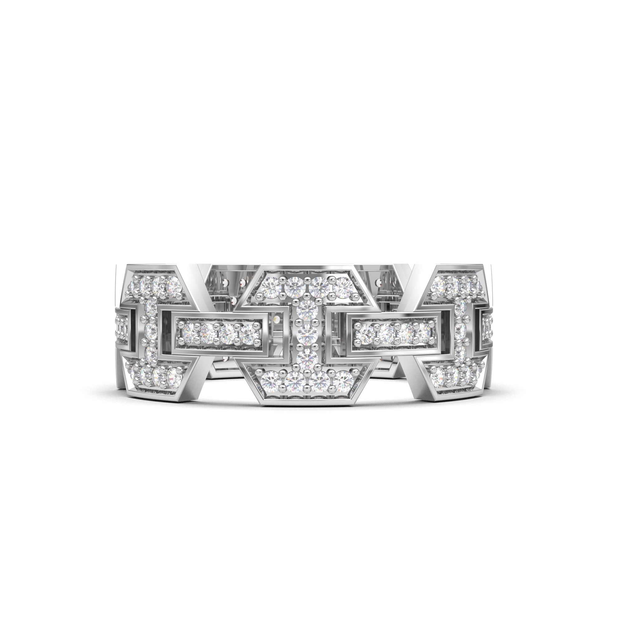 Geometric Diamond Ring