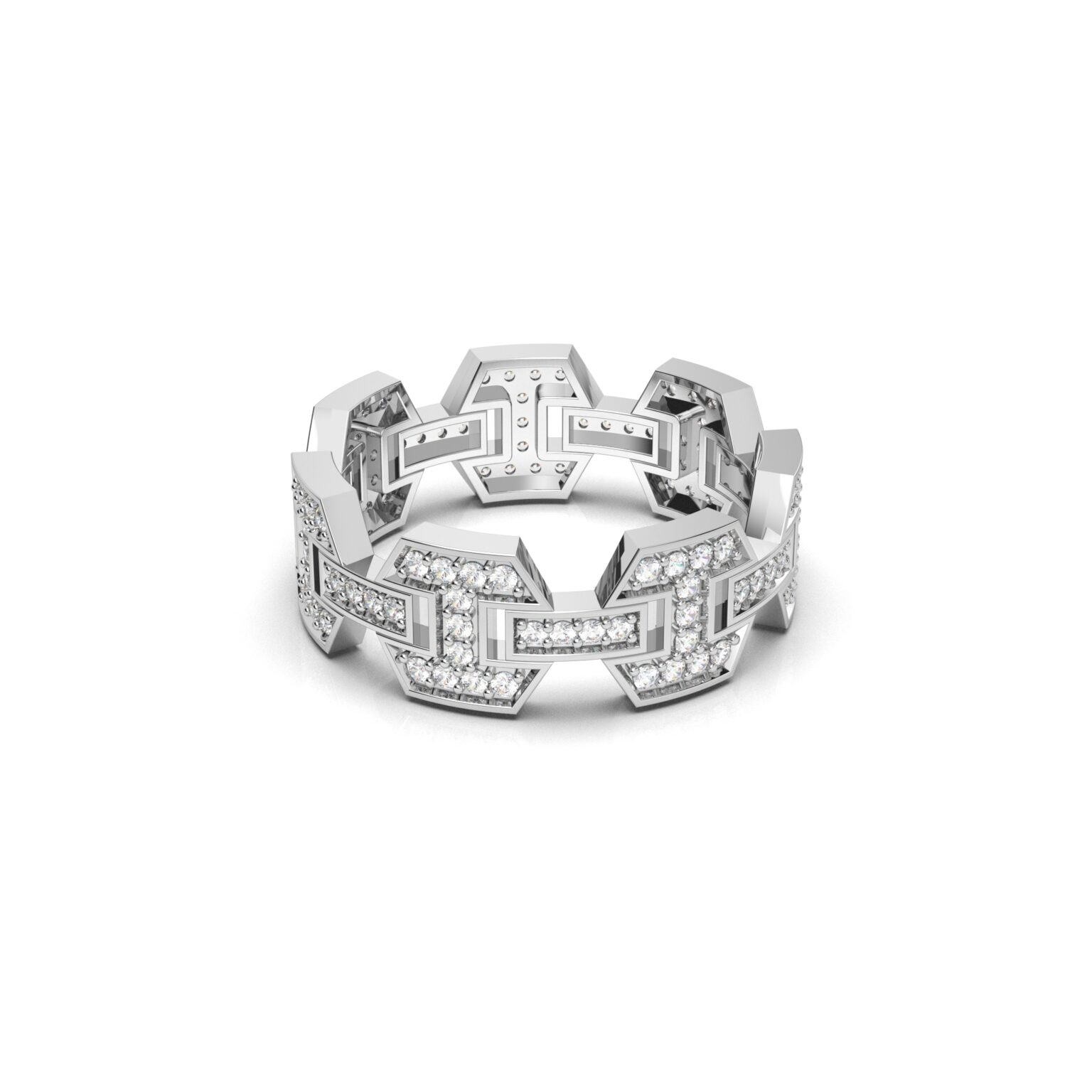 Geometric Diamond Ring