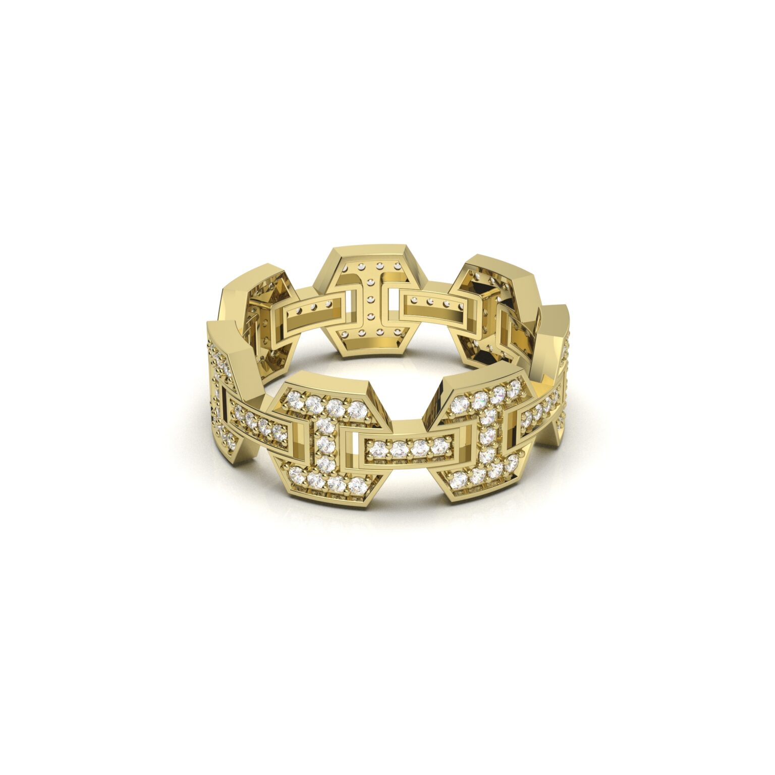 Geometric Diamond Ring