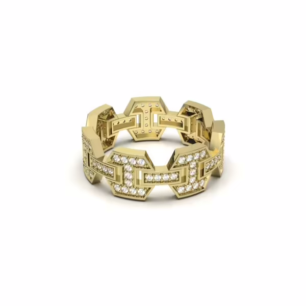 Geometric Diamond Ring