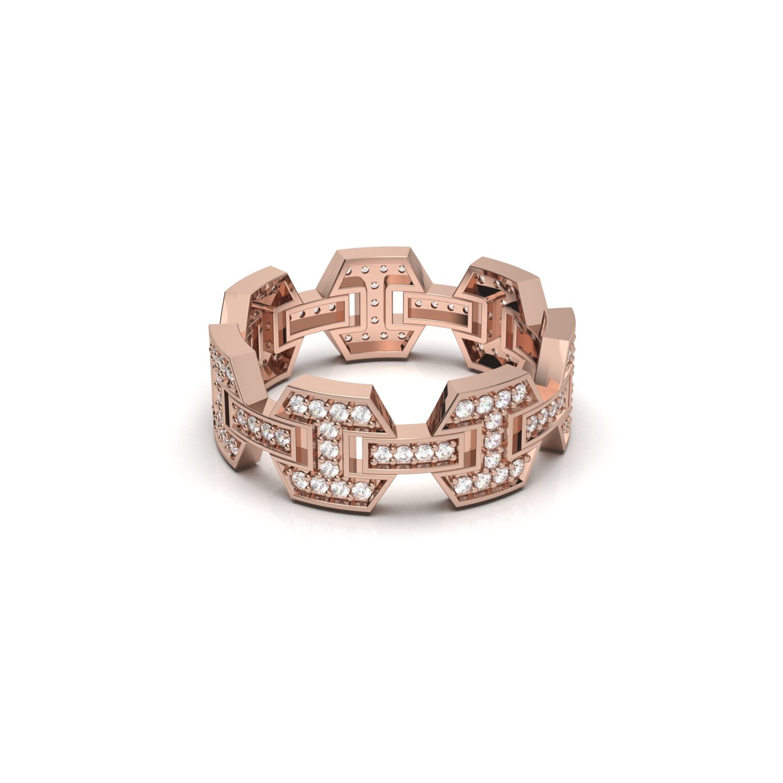 Geometric Diamond Ring