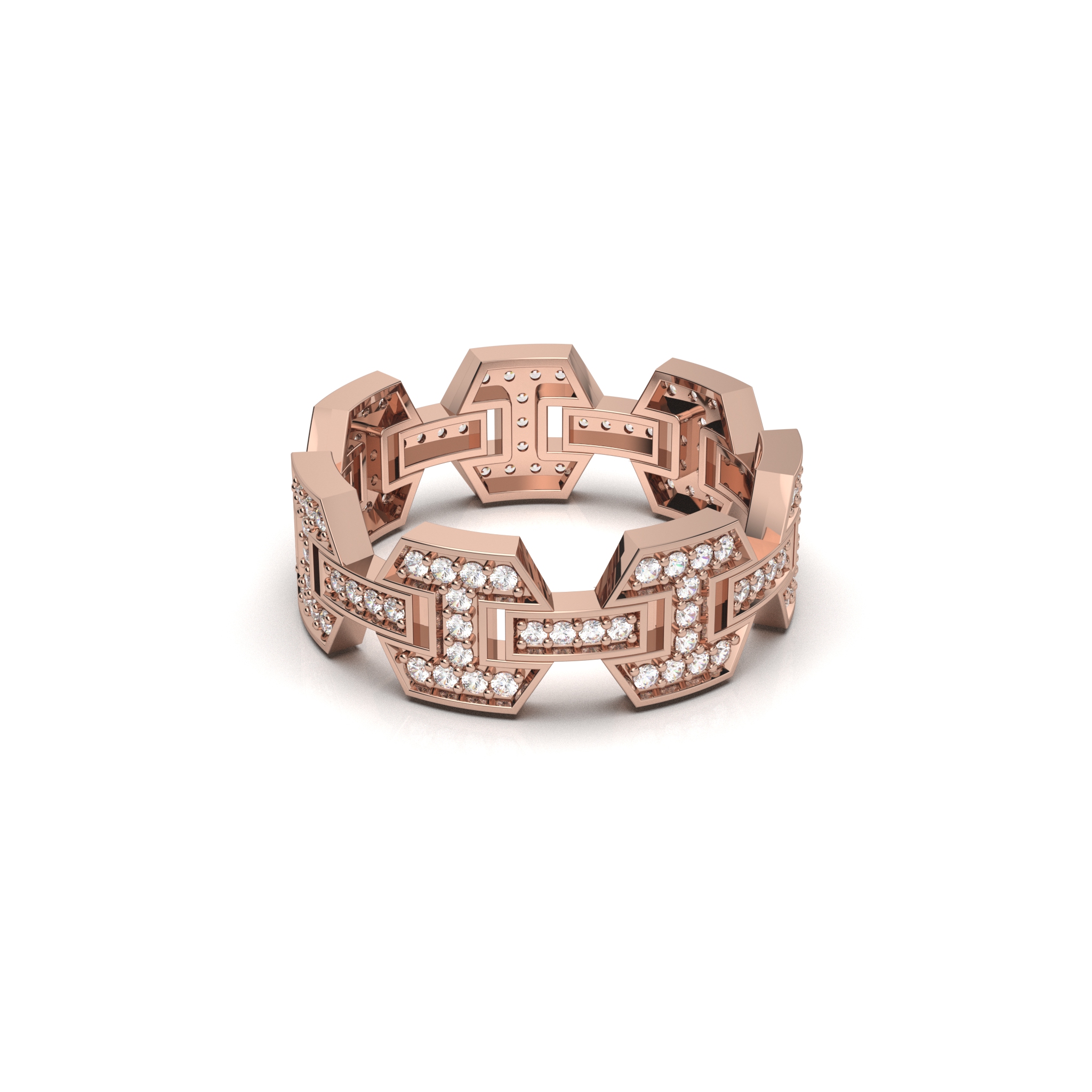 Geometric Diamond Ring