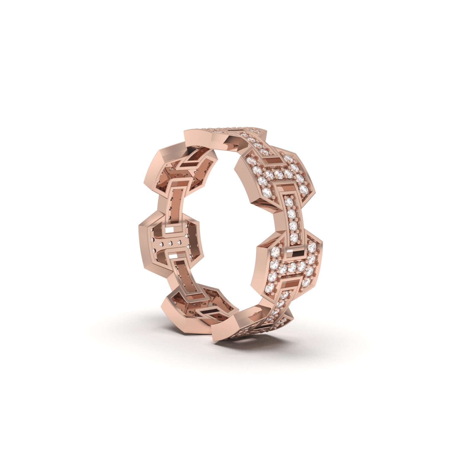 Geometric Diamond Ring