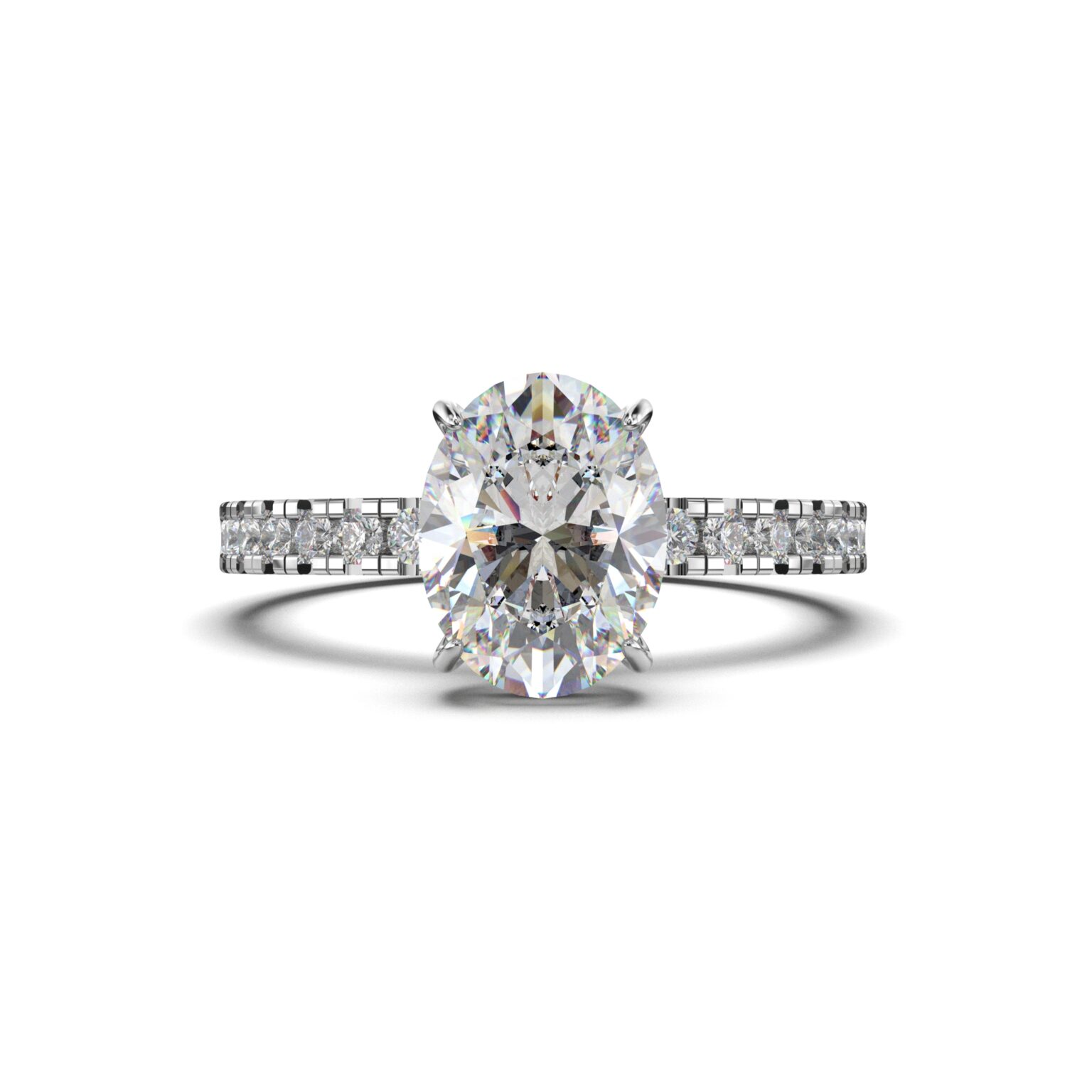 Pave Oval Engagement