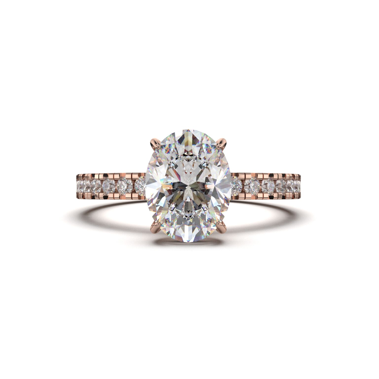Pave Oval Engagement