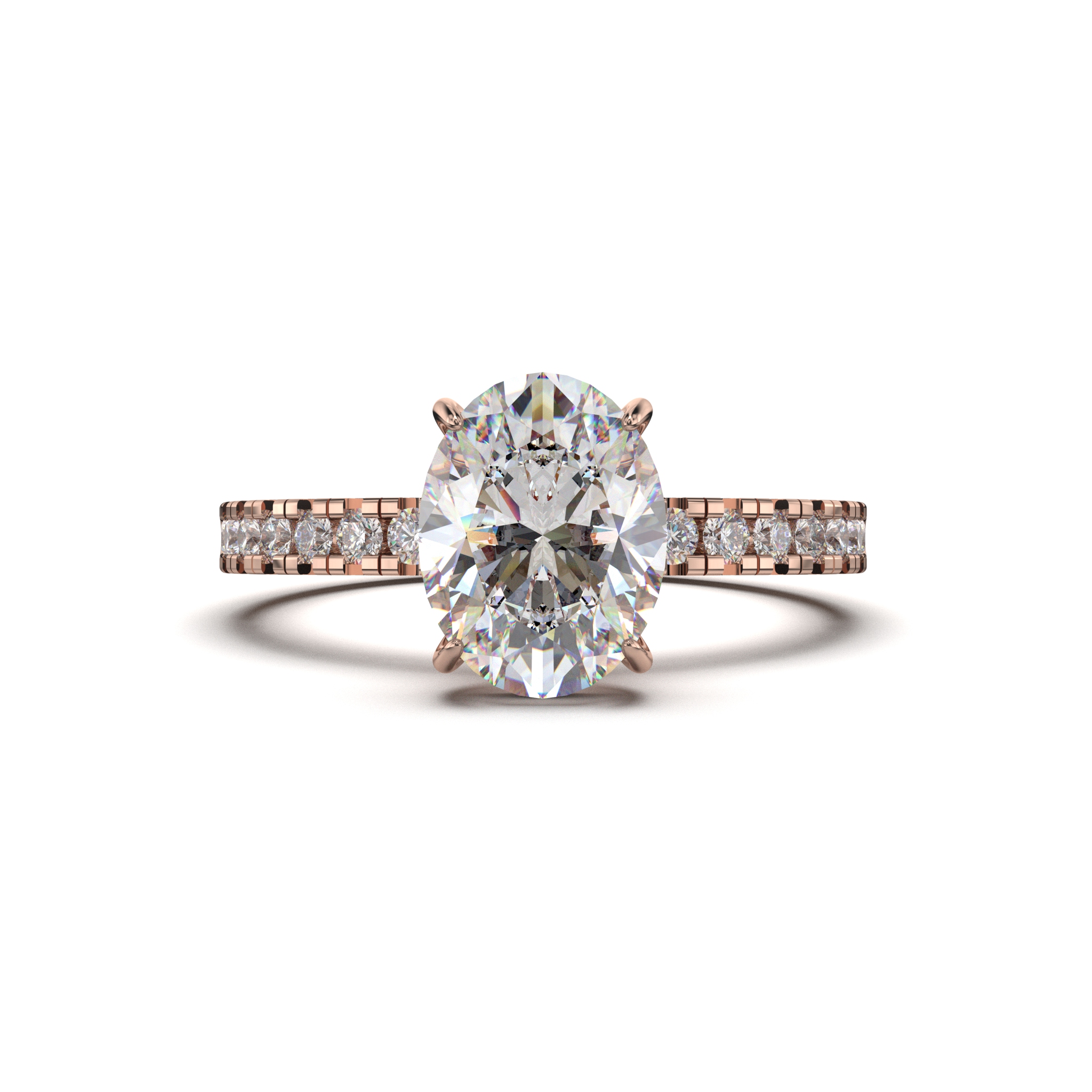 Pave Oval Engagement