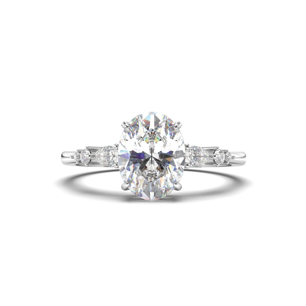 Oval Accented Solitaire