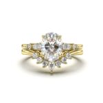 Oval Enhancer Set Oval Accented Solitaire Curved Diamond Band