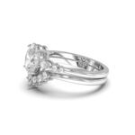 Oval Enhancer Set Oval Accented Solitaire Curved Diamond Band