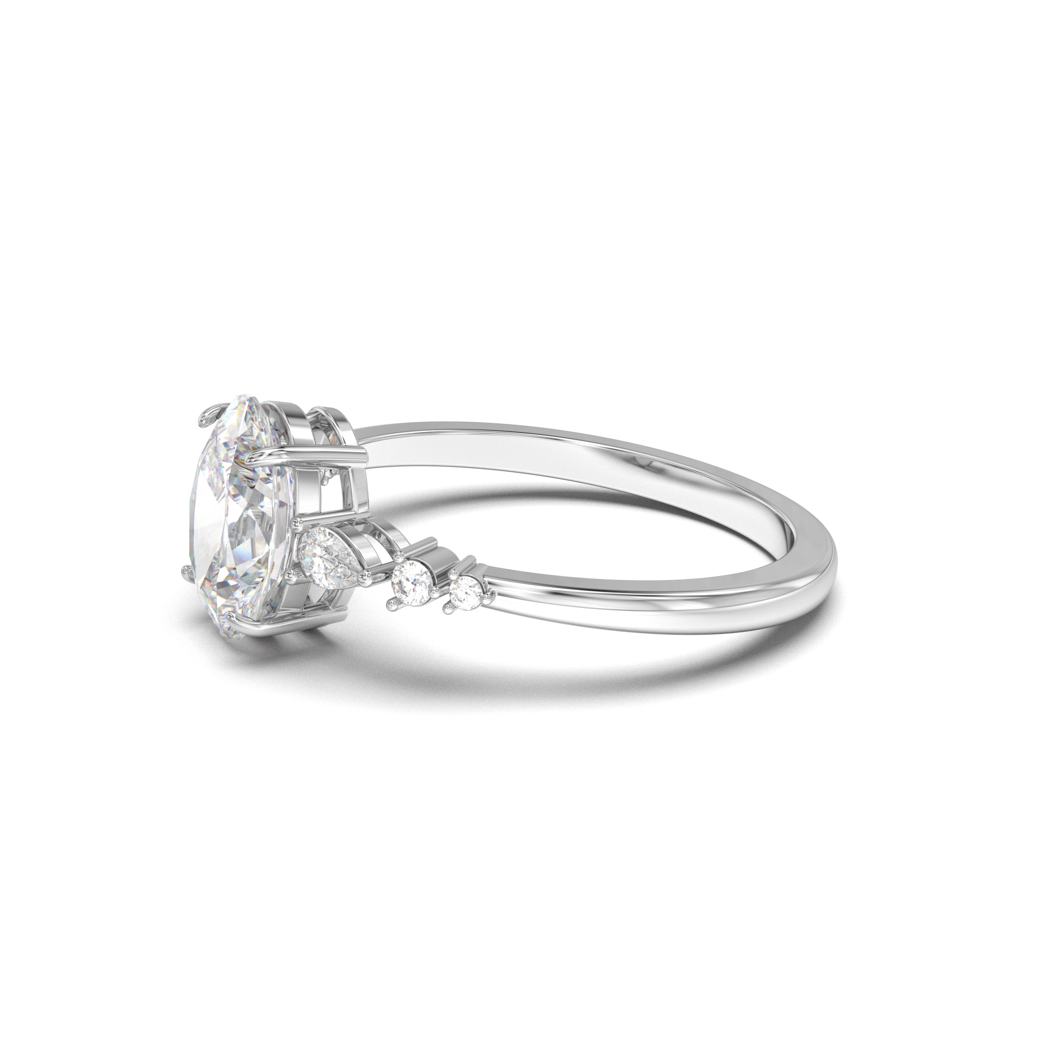Oval Accented Solitaire