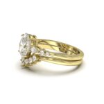 Oval Enhancer Set Oval Accented Solitaire Curved Diamond Band