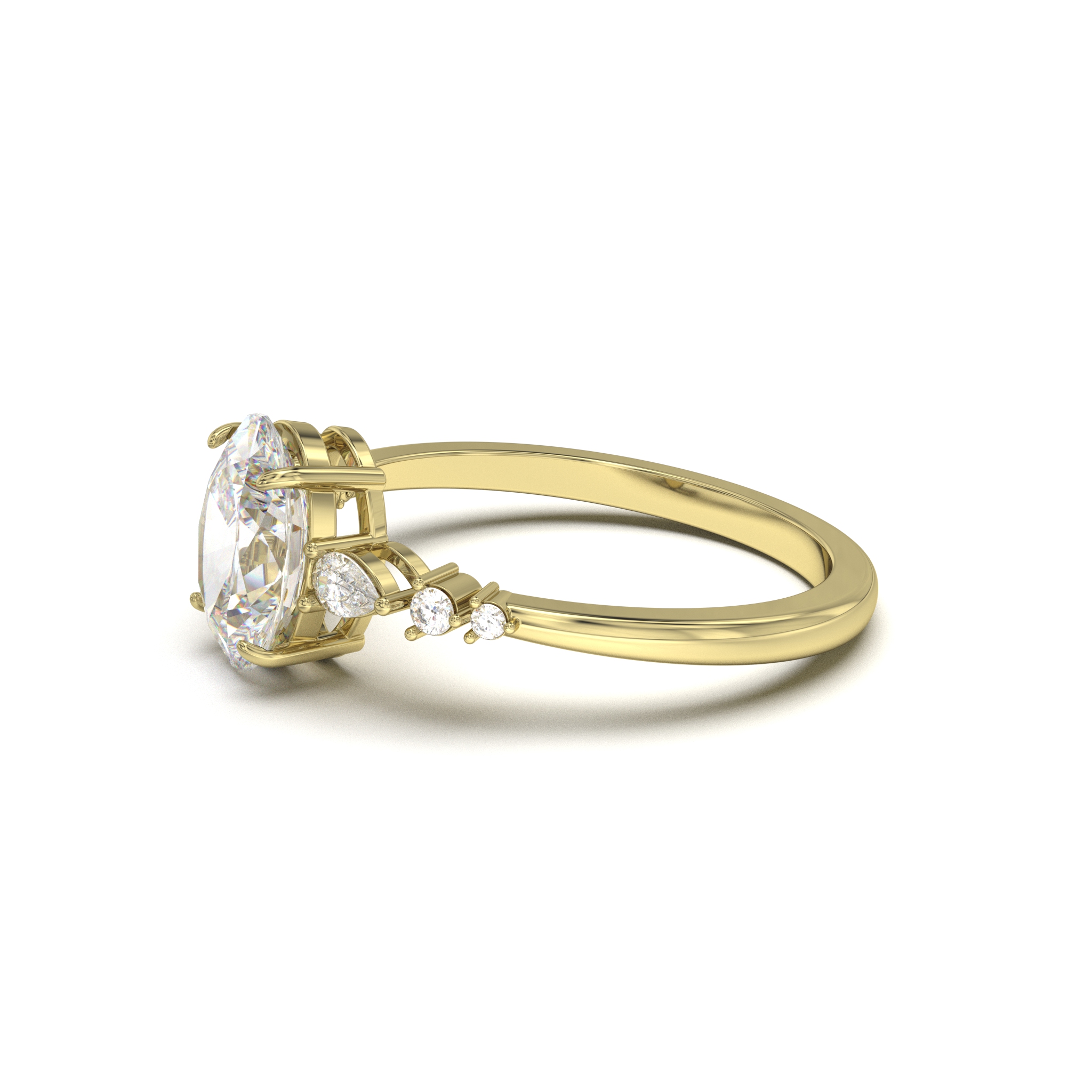Oval Accented Solitaire