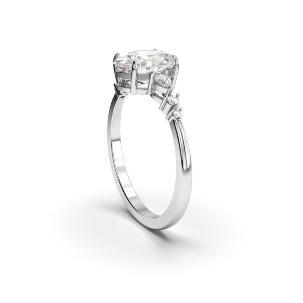 Oval Enhancer Set Oval Accented Solitaire Curved Diamond Band