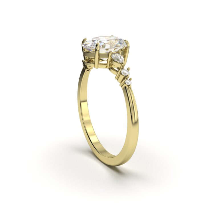 Oval Accented Solitaire