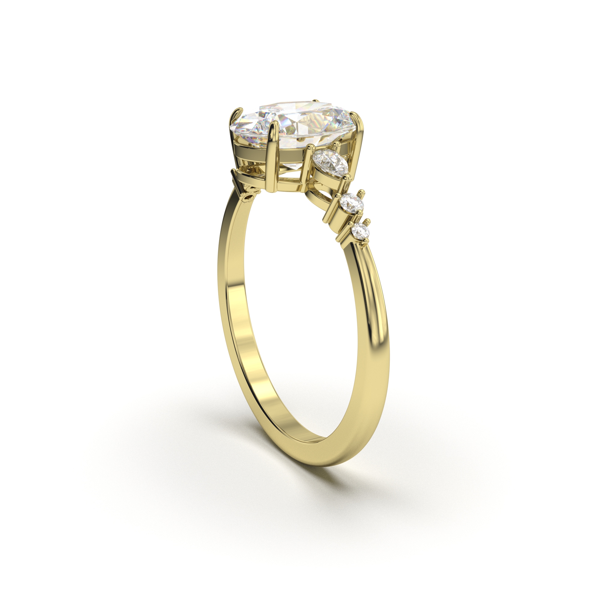 Oval Accented Solitaire