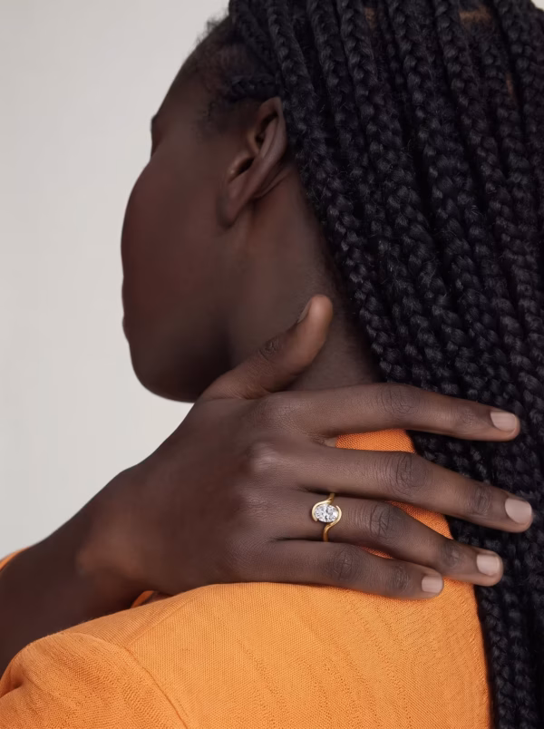 Swirl Oval Ring