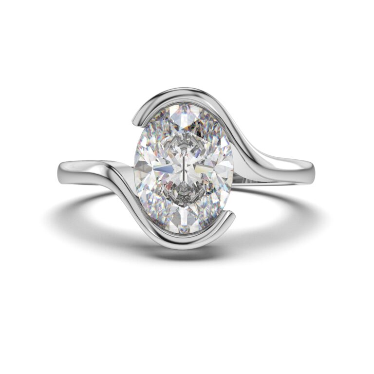 Swirl Oval Ring