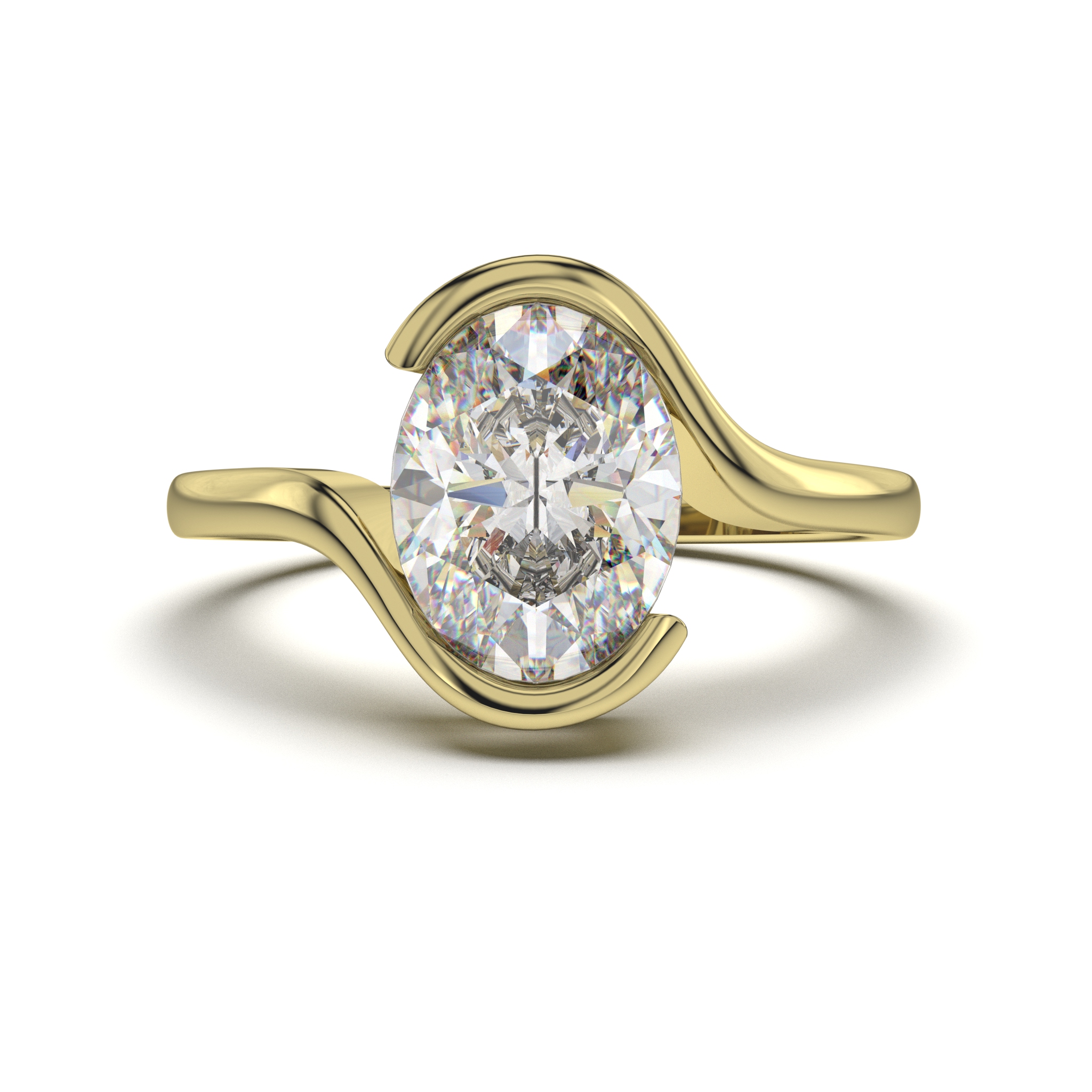 Swirl Oval Ring