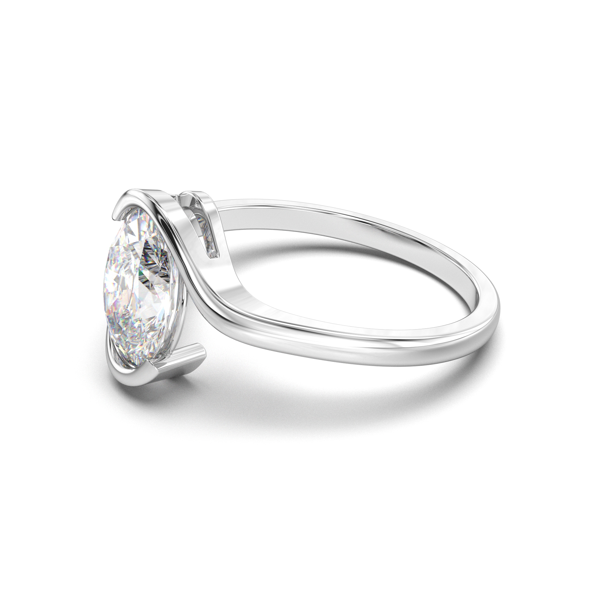 Swirl Oval Ring